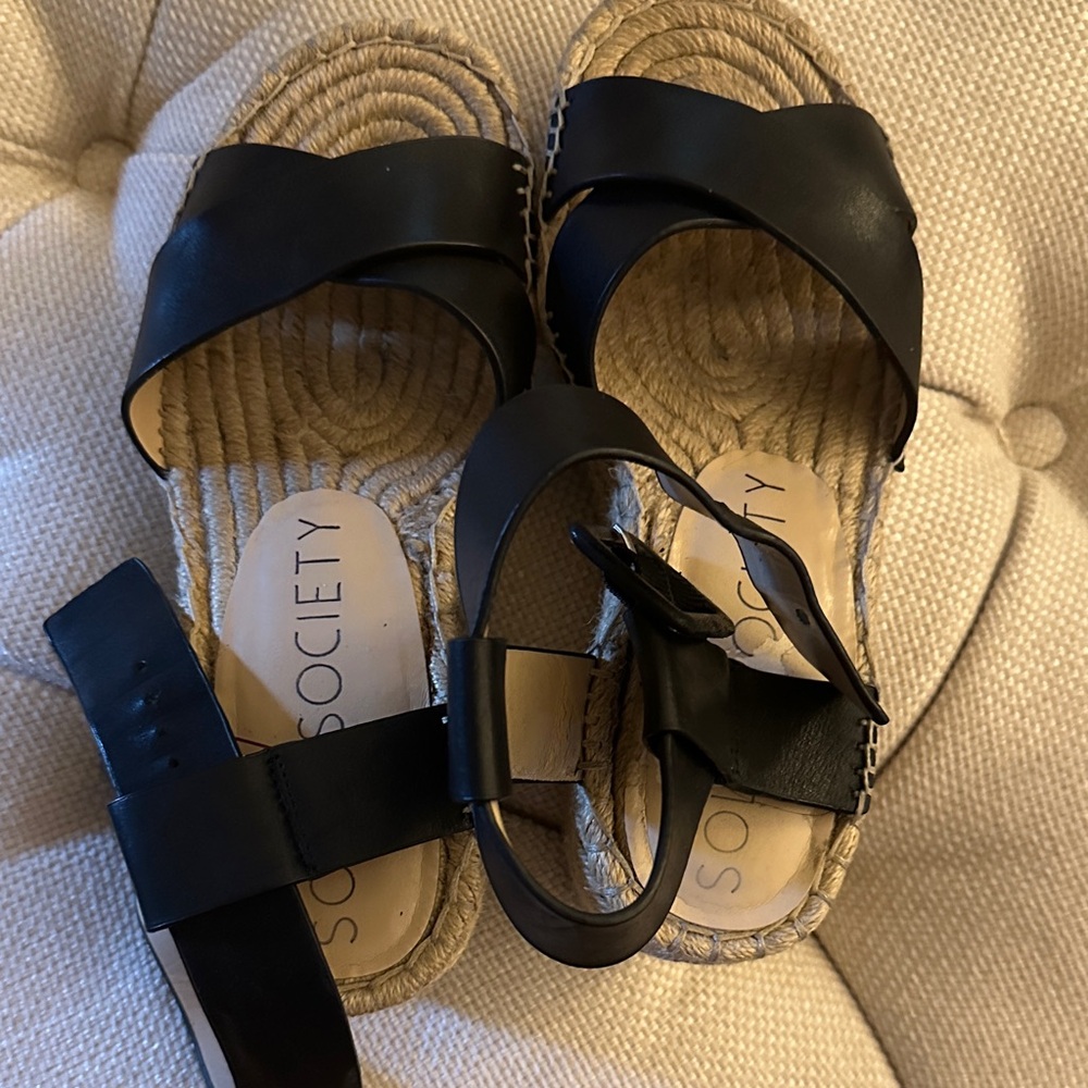 Sole Society Black Sandals